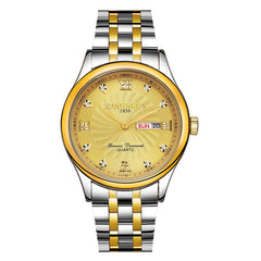 Gold Quartz Watch Men Top Brand Luxury Famous Golden Stainless Steel Wrist Watch Male Clock for Men Hodinky Relogio Masculino