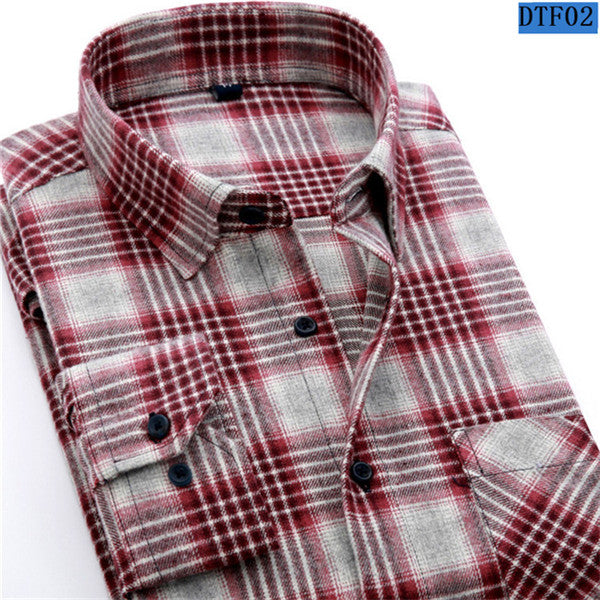 Men Flannel Plaid Shirt 100% Cotton 2017 Spring Autumn Casual Long Sleeve Shirt Soft Comfort Slim Fit Styles Brand Man Clothes