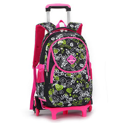 Lovely Printing Trolley School Bags for Girls Backpack kids Book Bag on Wheels Primary School Satchel Children Travel Luggage