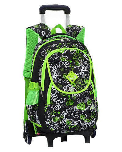 Lovely Printing Trolley School Bags for Girls Backpack kids Book Bag on Wheels Primary School Satchel Children Travel Luggage