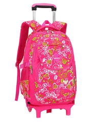 Lovely Printing Trolley School Bags for Girls Backpack kids Book Bag on Wheels Primary School Satchel Children Travel Luggage