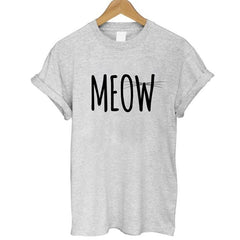 THE COOLMIND 100% Cotton Meow CAT Print Women T-shirt Short Sleeve BEST FRIEND T Shirt 2017 Hot Sale Lovely Cat Tops Tshirt