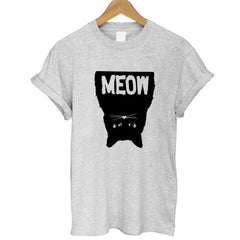 THE COOLMIND 100% Cotton Meow CAT Print Women T-shirt Short Sleeve BEST FRIEND T Shirt 2017 Hot Sale Lovely Cat Tops Tshirt