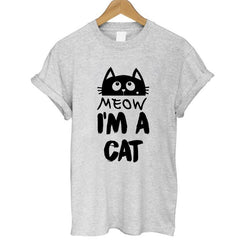 THE COOLMIND 100% Cotton Meow CAT Print Women T-shirt Short Sleeve BEST FRIEND T Shirt 2017 Hot Sale Lovely Cat Tops Tshirt