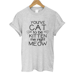 THE COOLMIND 100% Cotton Meow CAT Print Women T-shirt Short Sleeve BEST FRIEND T Shirt 2017 Hot Sale Lovely Cat Tops Tshirt