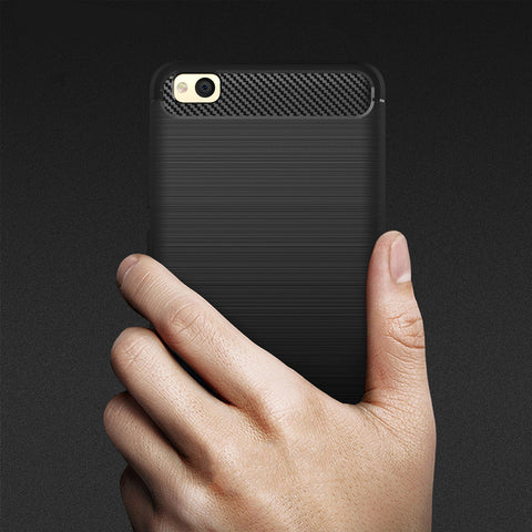 Phone Cases For Xiaomi Redmi 4A Case 5.0'' Luxury Carbon Fiber Anti-drop TPU Soft Cover For Redmi 4A 4 A Back Cover Redmi 4A
