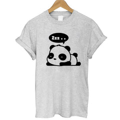 THE COOLMIND Top quality Cotton Fashion panda print loose women tshirt cool funny women's tee shirts tops 2017 new T shirt