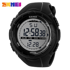 SKMEI Brand 1025 LED Digital Mens Military Watch Men Sports Watches 5ATM Swim Climbing Men Wristwatches Fashion Outdoor Casual