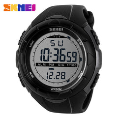 SKMEI Brand 1025 LED Digital Mens Military Watch Men Sports Watches 5ATM Swim Climbing Men Wristwatches Fashion Outdoor Casual