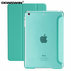 for new ipad 9.7 case 2017 release smart wake up sleep pu leather with matte transparent pc back cover ultra slim flip stand