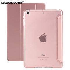 for new ipad 9.7 case 2017 release smart wake up sleep pu leather with matte transparent pc back cover ultra slim flip stand