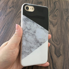 Kerzzil Soft TPU Marble Phone Case For iPhone 7 6 6S Plus 5s SE Graffiti Triangle Painted Phone Cover Back For iPhone 6 7 6S 5S