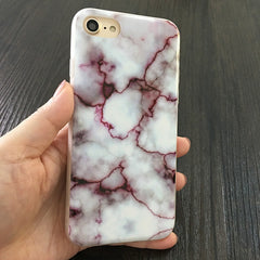 Kerzzil Soft TPU Marble Phone Case For iPhone 7 6 6S Plus 5s SE Graffiti Triangle Painted Phone Cover Back For iPhone 6 7 6S 5S