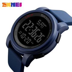 SKMEI Men Sports Watches Double Time Countdown Military Watch 50M Waterproof Digital Wristwatches Clock Relogio Masculino 1257