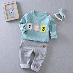 2017 New spring & autumn girls clothes sets T-shirt+ Pants 2pcs/set full sleeve clothing children active suits cotton kids wear.