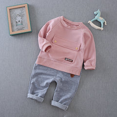 2017 New spring & autumn girls clothes sets T-shirt+ Pants 2pcs/set full sleeve clothing children active suits cotton kids wear.