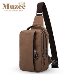 Muzee 2017 Summer High Capacity Chest Bag For Men&Female Canvas Sling Bag Casual Crossbody Bag For Short Trip