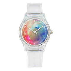 New Fashion Harajuku Star Women Water Resistant Sports Jelly Watch Simple Women Transparent Watches for Lady Girls Watch