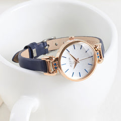 New Lady Women's Watch Japan Quartz Fine Fashion Hours Dress Bracelet Retro Cute Simple Leather Girl Birthday Gift Julius Box