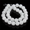 Pick Size 6mm 8mm 10mm 12mm 14mm Natural Loose Snow Cracked Round White Crystal Quartz Rock Spacer Beads For Jewelry DIY F2150