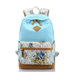 Wilicosh Floral Printing Women School Bag Backpack For Teenage Girls Backpacks Canvas Children Schoolbag Women Book Bags WBS050