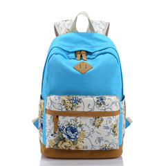 Wilicosh Floral Printing Women School Bag Backpack For Teenage Girls Backpacks Canvas Children Schoolbag Women Book Bags WBS050