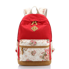 Wilicosh Floral Printing Women School Bag Backpack For Teenage Girls Backpacks Canvas Children Schoolbag Women Book Bags WBS050