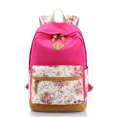 Wilicosh Floral Printing Women School Bag Backpack For Teenage Girls Backpacks Canvas Children Schoolbag Women Book Bags WBS050