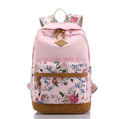 Wilicosh Floral Printing Women School Bag Backpack For Teenage Girls Backpacks Canvas Children Schoolbag Women Book Bags WBS050