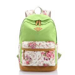 Wilicosh Floral Printing Women School Bag Backpack For Teenage Girls Backpacks Canvas Children Schoolbag Women Book Bags WBS050