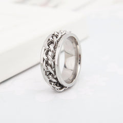 Men's Titanium Steel Rings can be turned Valentine's Gifts for Men's Jewelry  8RD178