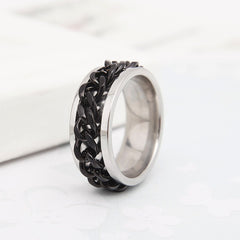 Men's Titanium Steel Rings can be turned Valentine's Gifts for Men's Jewelry  8RD178