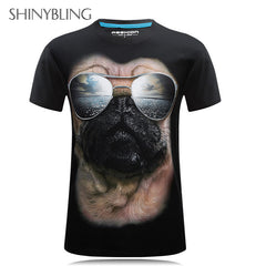 High Quality 3 version Dog face wear Glass Print Funy T-Shirt Men Designer 90S T shirt Hip Hop Brand-Clothing 3D DJ 4XL 5XL 6XL