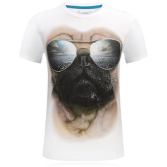 High Quality 3 version Dog face wear Glass Print Funy T-Shirt Men Designer 90S T shirt Hip Hop Brand-Clothing 3D DJ 4XL 5XL 6XL