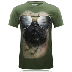 High Quality 3 version Dog face wear Glass Print Funy T-Shirt Men Designer 90S T shirt Hip Hop Brand-Clothing 3D DJ 4XL 5XL 6XL