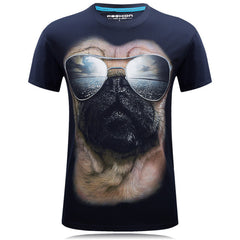 High Quality 3 version Dog face wear Glass Print Funy T-Shirt Men Designer 90S T shirt Hip Hop Brand-Clothing 3D DJ 4XL 5XL 6XL