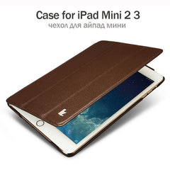 Jisoncase PU Leather Smart Case for iPad Mini 2 for iPad Mini 3 Auto Wake Stand Anti-knock Luxury Cover Case for iPad mini 1 2 3