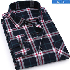 Men Flannel Plaid Shirt 100% Cotton 2017 Spring Autumn Casual Long Sleeve Shirt Soft Comfort Slim Fit Styles Brand Man Clothes