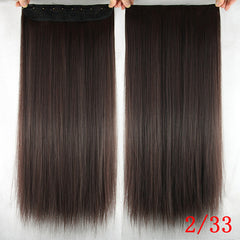 Soowee 20 Colors Black To Brown Ombre Hair Straight High Tempreture Fiber Synthetic Hair Clip In Hair Extensions Hairpiece