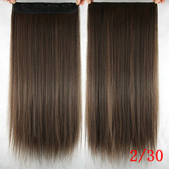 Soowee 20 Colors Black To Brown Ombre Hair Straight High Tempreture Fiber Synthetic Hair Clip In Hair Extensions Hairpiece