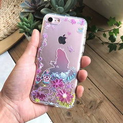 Kerzzil 3D Relief Cute Princess Mermaid Soft Flower Case For iphone 6 6S 7 6s 7 Plus 5 SE 5s Cartoon Silicone Phone Cover Back