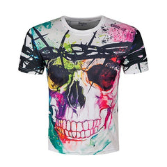 BIANYILONG New Fashion Men/women 3d t-shirt funny print colorful hair Lion King skull summer cool t shirt street wear tops tees