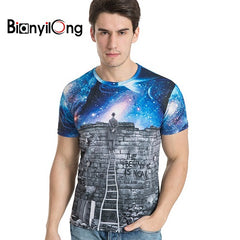 BIANYILONG New Fashion Men/women 3d t-shirt funny print colorful hair Lion King skull summer cool t shirt street wear tops tees