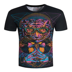 BIANYILONG New Fashion Men/women 3d t-shirt funny print colorful hair Lion King skull summer cool t shirt street wear tops tees