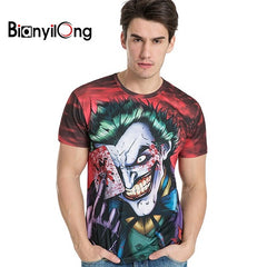 BIANYILONG New Fashion Men/women 3d t-shirt funny print colorful hair Lion King skull summer cool t shirt street wear tops tees