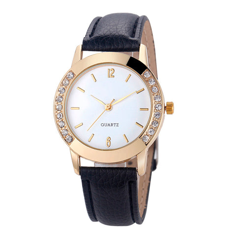 2017 New Hot Watch  Women Lady Girl Diamond Analog Leather Band Quartz Wrist  Watches Watches Relogio Feminino Woman Clock 0717