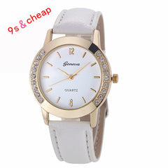 2017 New Hot Watch  Women Lady Girl Diamond Analog Leather Band Quartz Wrist  Watches Watches Relogio Feminino Woman Clock 0717