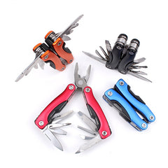 Outdoor Survival Stainless Steel 9 In1 Tool Plier Portable Pocket Mini Knit Compact Opener Knive