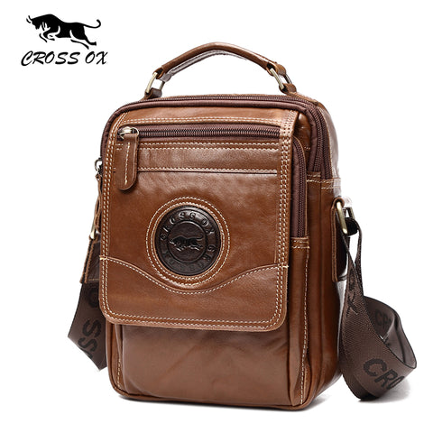 CROSS OX 2017 Summer New Shoulder Bags For Men Vintage Wax Leather Men's Cross Body Bag Tablet iPad Bag Portfolio SL410M