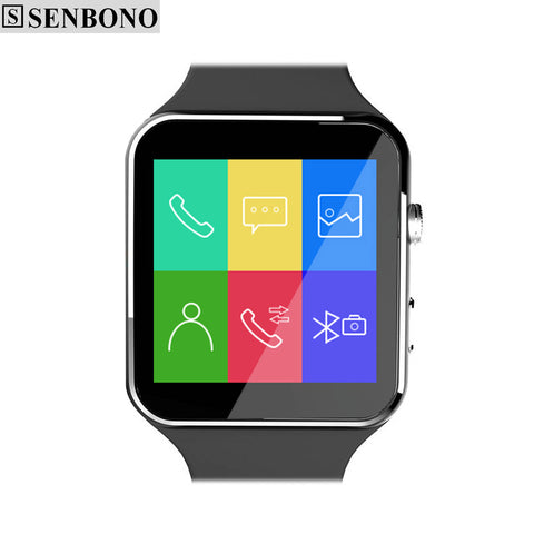 SENBONO  Bluetooth Smart Watch  X6 Smartwatch Sport Watch for Android Phone with Camera support Pedometer Whatsapp SIM Card